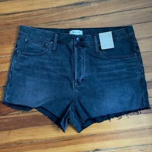 Madewell black denim shorts